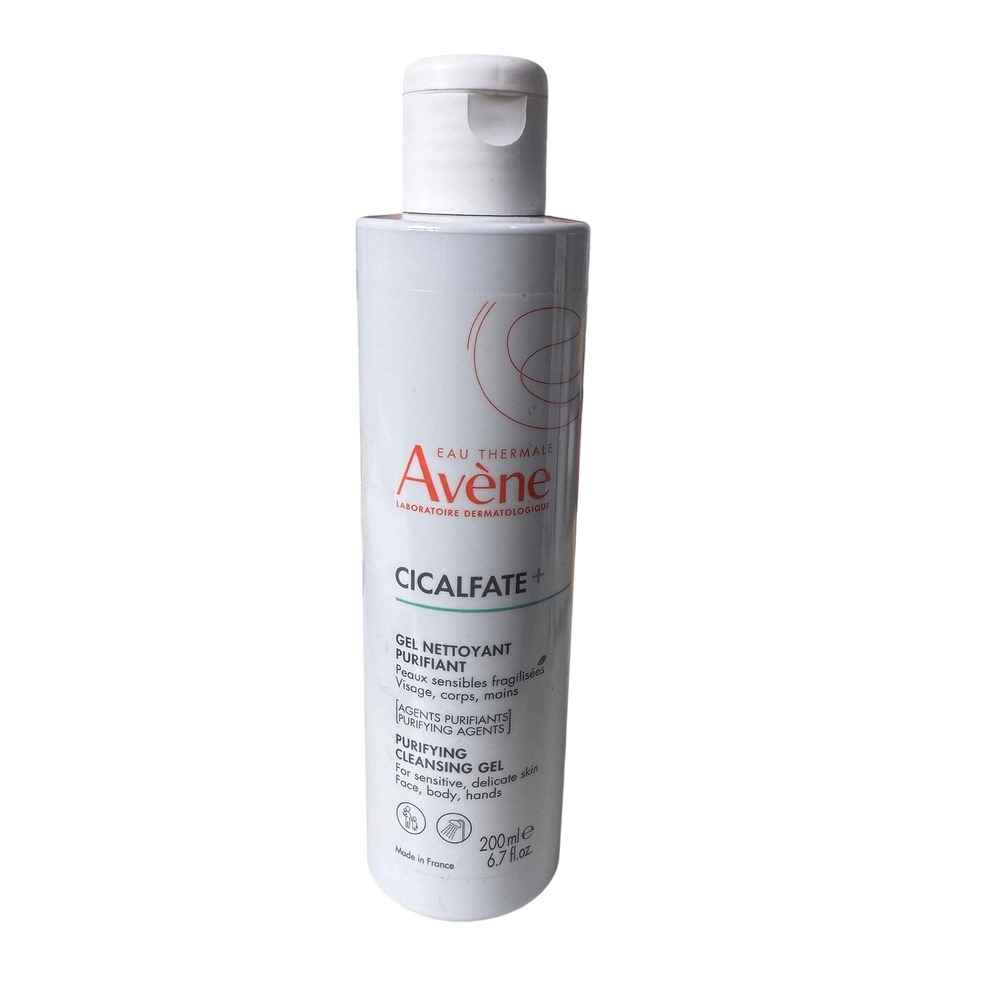 Avene Cicalfate+ Purifying‎ Cleansing Gel 200ml 6.7oz Sensitive Skin Face Body